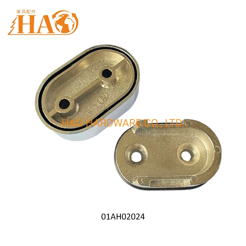 Pipe Fittings Gold Flange Zinc Alloy Clothes Rod Hanging Rail Tube Support